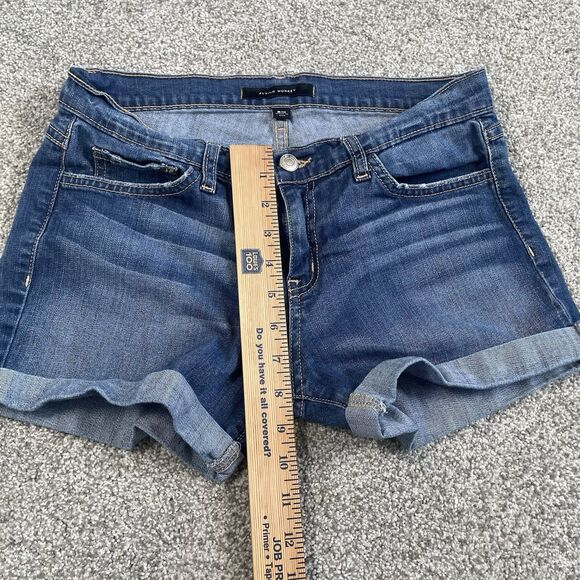 Flying Monkey Womens Cuffed Denim Jean Shorts Stretch Made In USA Size 26 - Picture 9 of 10